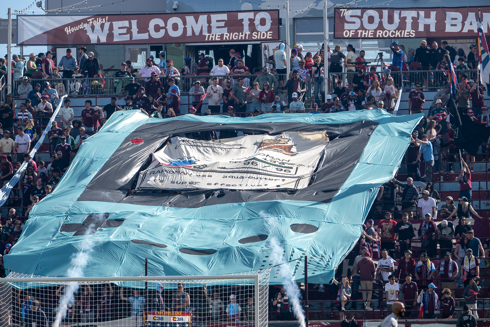 C38 tifo vs Portland Timbers